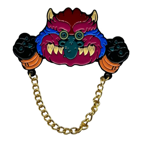 My Pet Monster with real Chain Handcuffs Enamel Pin