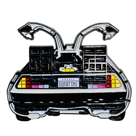 Back to the Future DeLorean Wings Open Enamel Pin