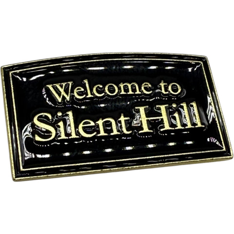 Silent Hill Welcome Sign Video Game Enamel Pin