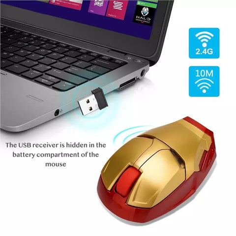 Iron Man Mouse 2.4G Portable Optical USB