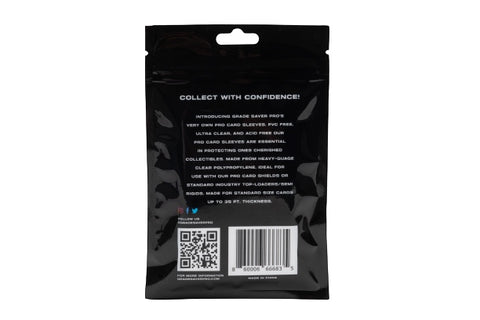 RedGuardian Pro Card Sleeves - 100 count, clear polypropylene, PVC-free, acid-free for standard size cards up to 35pt.