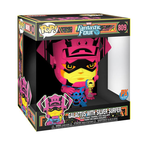 Marvel Galactus with Silver Surfer Black Light Version Jumbo 10-Inch Pop! Vinyl Figure – Previews Exclusive