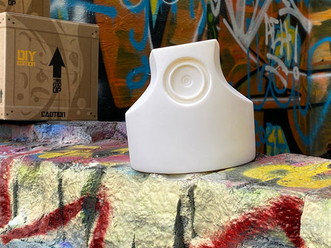 Banana Skinny Cap DIY White vinyl figure by Playful Gorilla x Tenacious Toys
