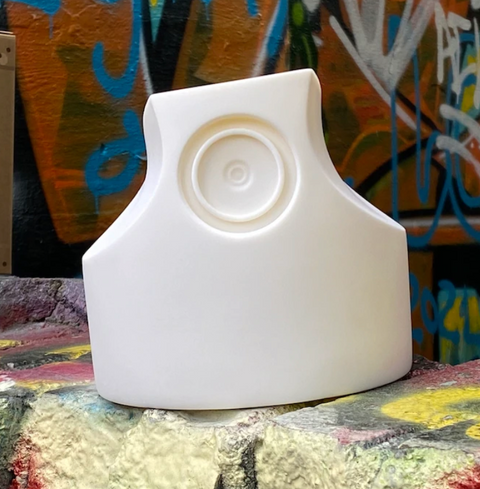 Banana Skinny Cap DIY White vinyl figure by Playful Gorilla x Tenacious Toys