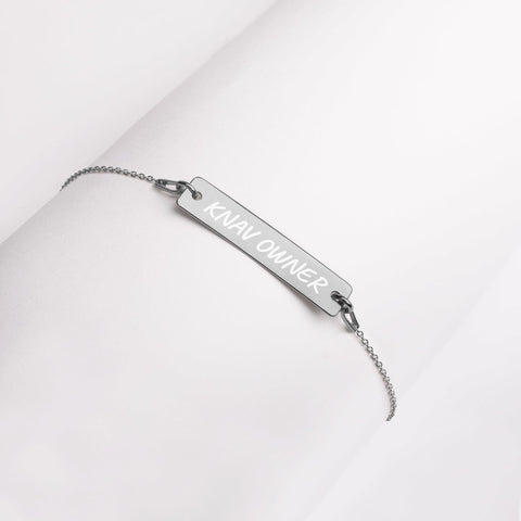 SECRET PRODUCT : Knav Owner Engraved Bar Chain Bracelet