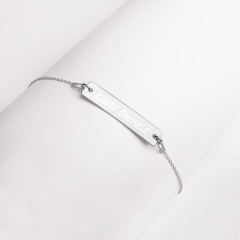 SECRET PRODUCT : Knav Owner Engraved Bar Chain Bracelet