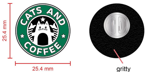 Cats and Coffee Starbucks Logo Enamel Pin