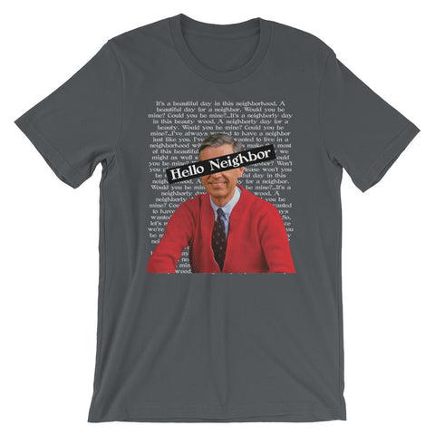 Mister Rogers "Hello Neighbor" Short-Sleeve Unisex T-Shirt - RedGuardian Art & Toys