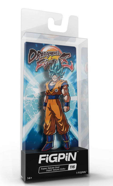 Dragon Ball FighterZ Super Saiyan God Super Saiyan Goku #116 FiGPiN Enamel Pin - RedGuardian Art & Toys