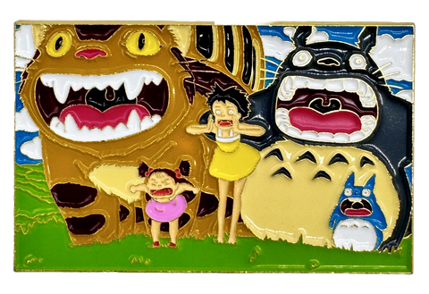 Totoro Anime Characters Shout for Joy! Enamel Pin