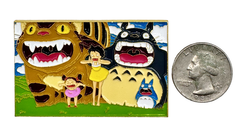 Totoro Anime Characters Shout for Joy! Enamel Pin