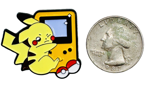 Pikachu Pokemon Gameboy Hugz Enamel Pin