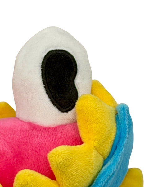 RedGuardian Knav Plush, a 16.5-inch collectible with a removable head, featuring pink, yellow, blue, and white plush materials.