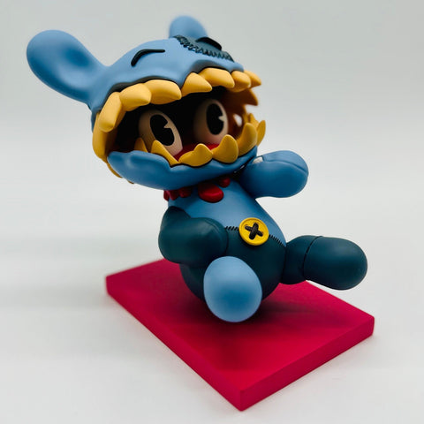 RedGuardian Knav Laughing at You limited edition hand-painted resin figure, blue with yellow teeth and red collar.