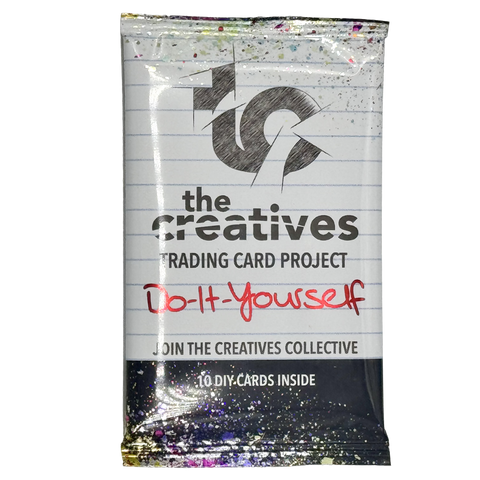 RedGuardian The Creatives DIY trading card pack with glitter accents and handwritten "Do-It-Yourself" text.