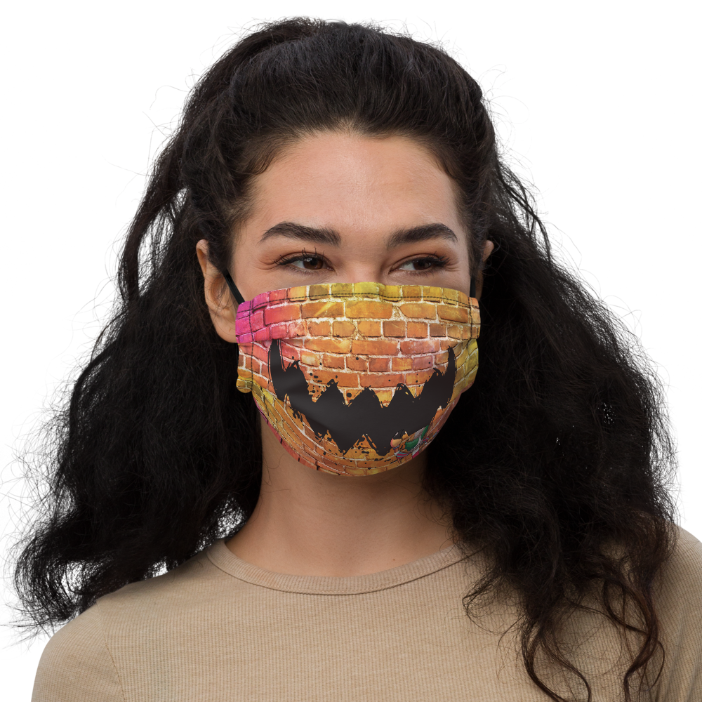 Brick Wall Ink Face Premium face mask