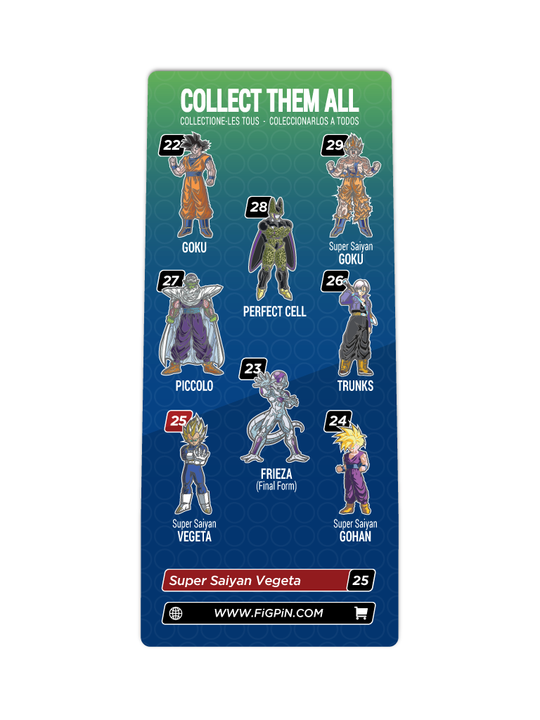 Dragon Ball Super Saiyan Vegeta #25 FiGPiN Enamel Pin - RedGuardian Art & Toys
