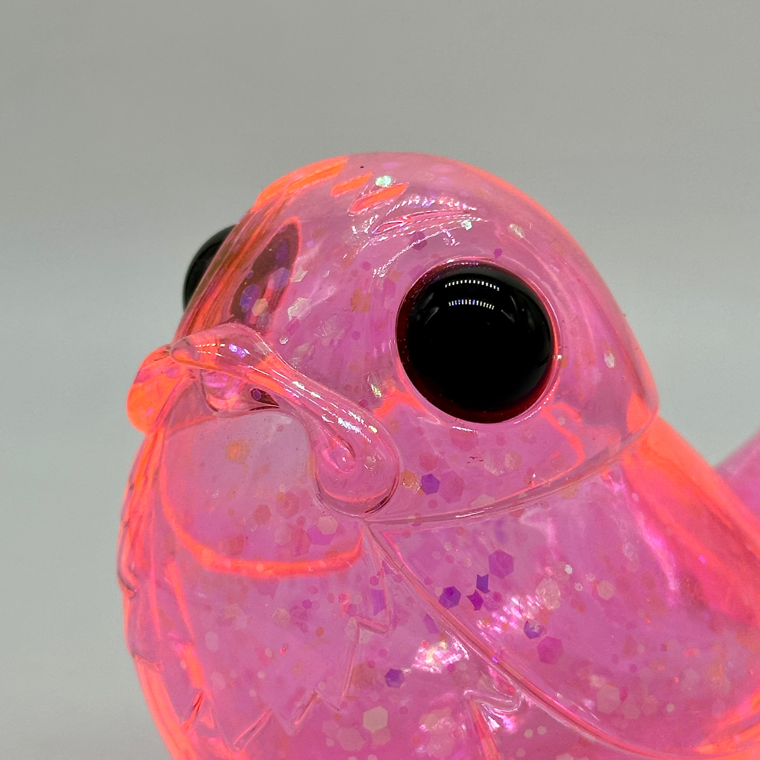 PI – Clear Pink Holo Flakes Jumbo Robin by Muffinman