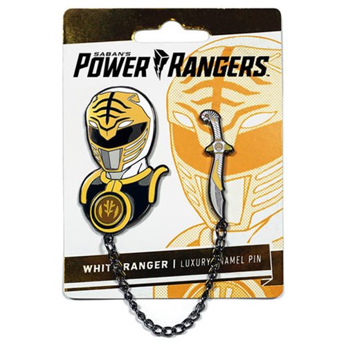 Mighty Morphin Power Rangers White Ranger Lapel Pin Set - RedGuardian Art & Toys
