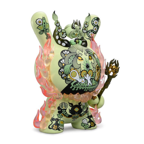 Kidrobot La Flamme by Junko Mizuno 8-Inch Green Dunny Vinyl Figure - RedGuardian Art & Toys