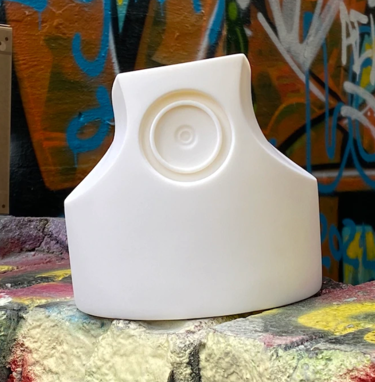 Banana Skinny Cap DIY White vinyl figure by Playful Gorilla x Tenacious Toys