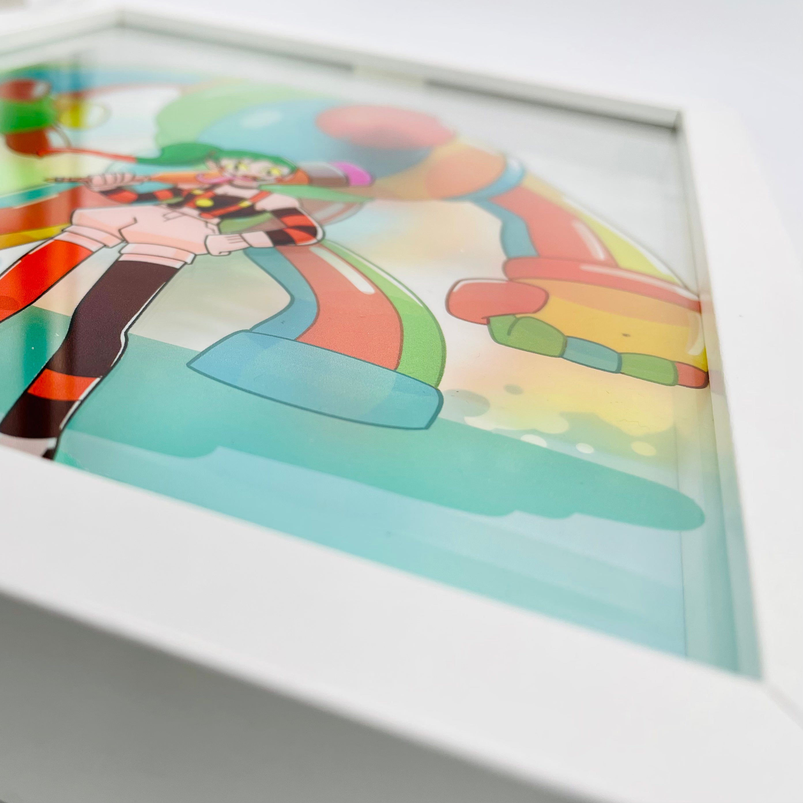 Aria The Creative Clown and Mega Chunder Box Frame Art Piece