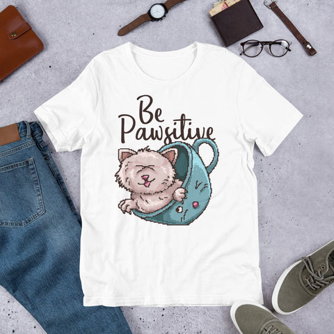 Be Pawsitive Short-Sleeve Unisex T-Shirt