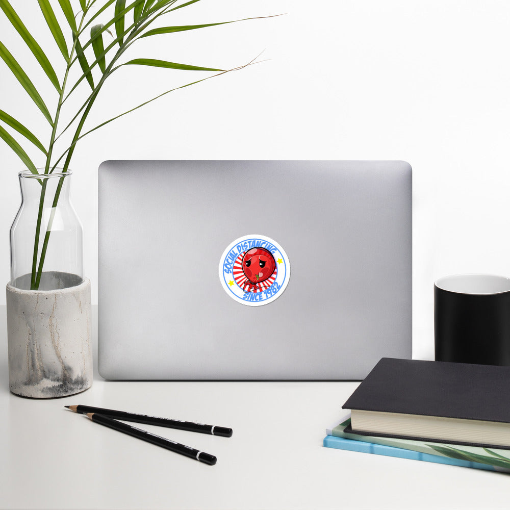 Chunder Social Distancing Bubble-free stickers