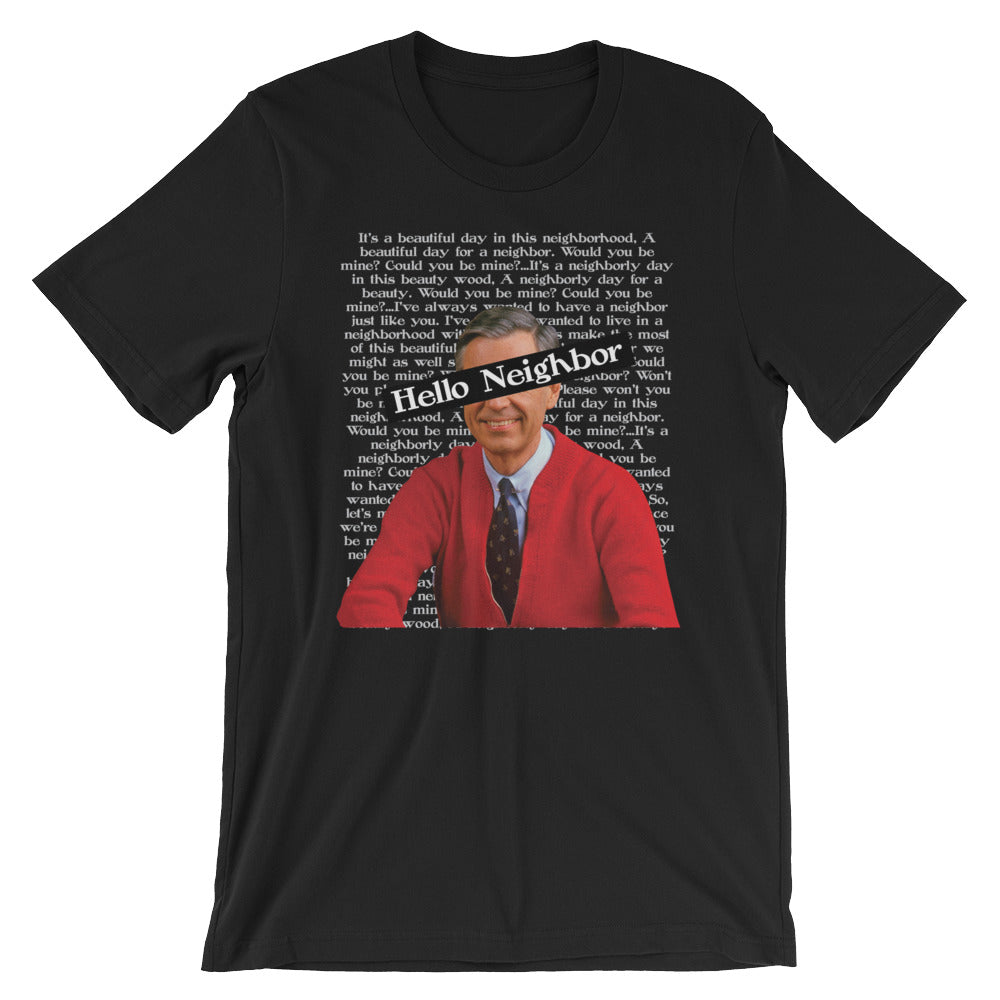 Mister Rogers "Hello Neighbor" Short-Sleeve Unisex T-Shirt - RedGuardian Art & Toys
